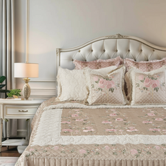 Oasis Beige Bedcover set