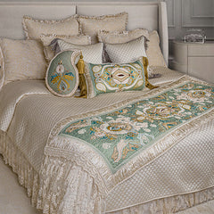 Green eski and lattice cream- 5 PCS SET - Diva Riche