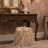 Antique floral(Beige) - Dustbin