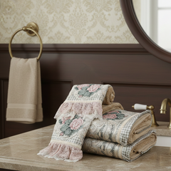 Pink Floral Towels