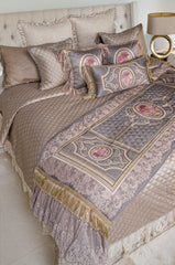 Grey bal and Bedcover - 5 Pc Set