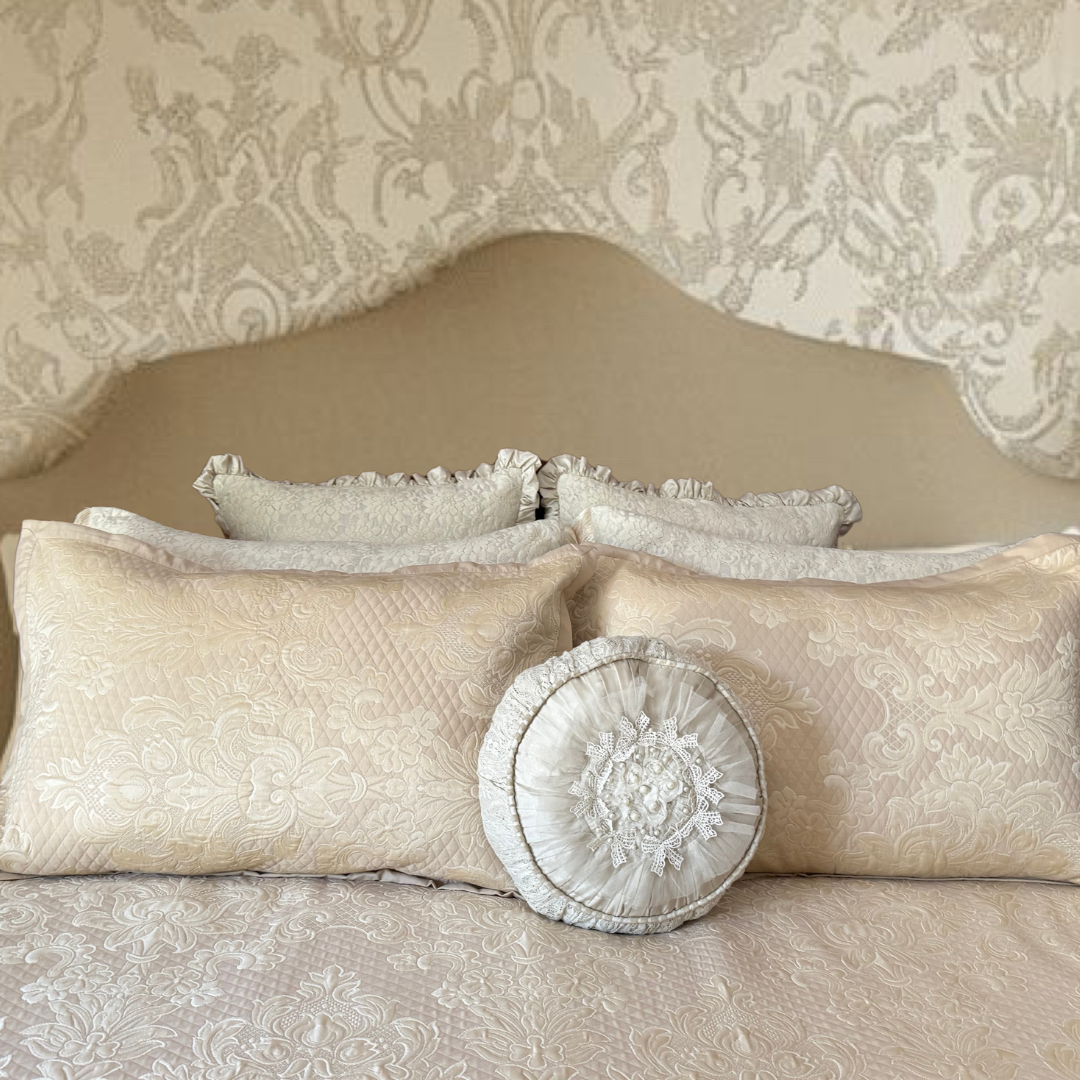 Turq Jacquard Damask BedCover set - 3pc