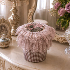 Pink Floral Dustbin