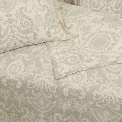 grey Jacquard BedCover set
