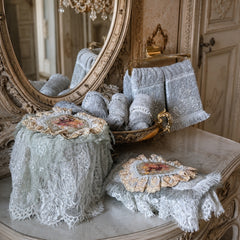 Antique floral(Blue)  - Dustbin