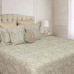 grey Jacquard BedCover set