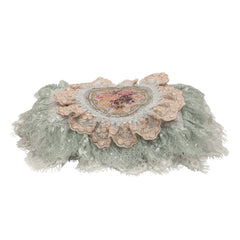 Antique floral (Blue) - tissue box cover