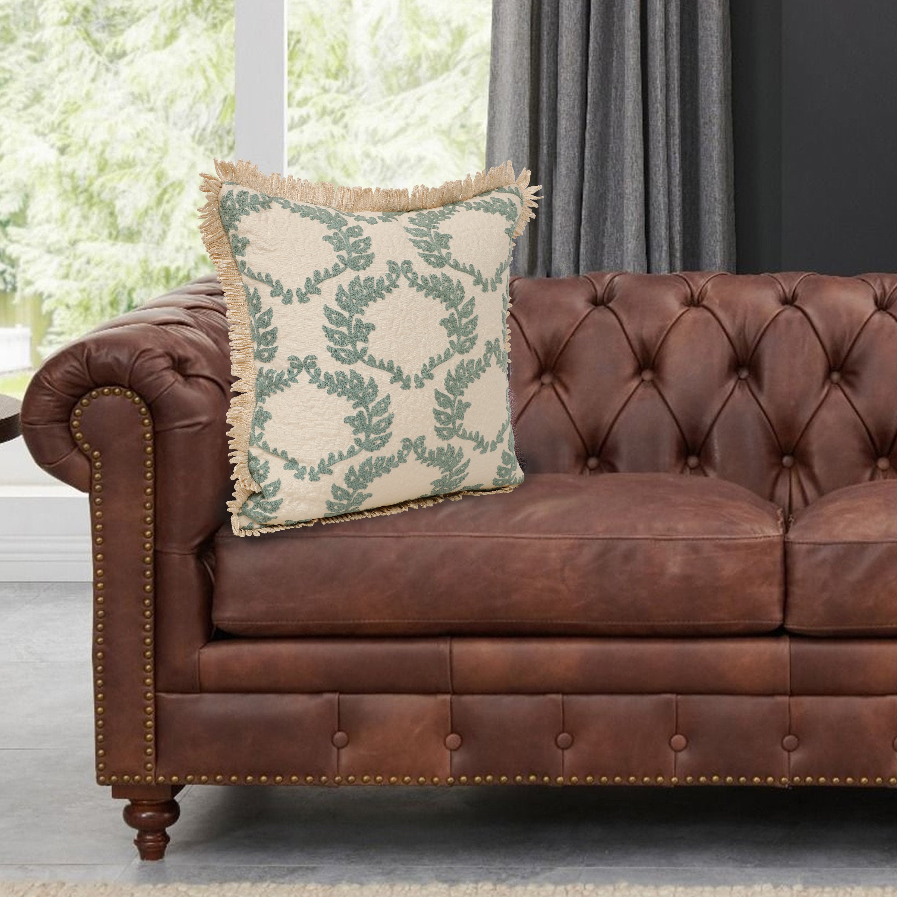 LeafyLuxe cushion cover
