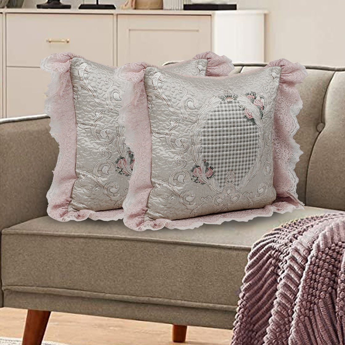 Pink floral- Cushion Cover