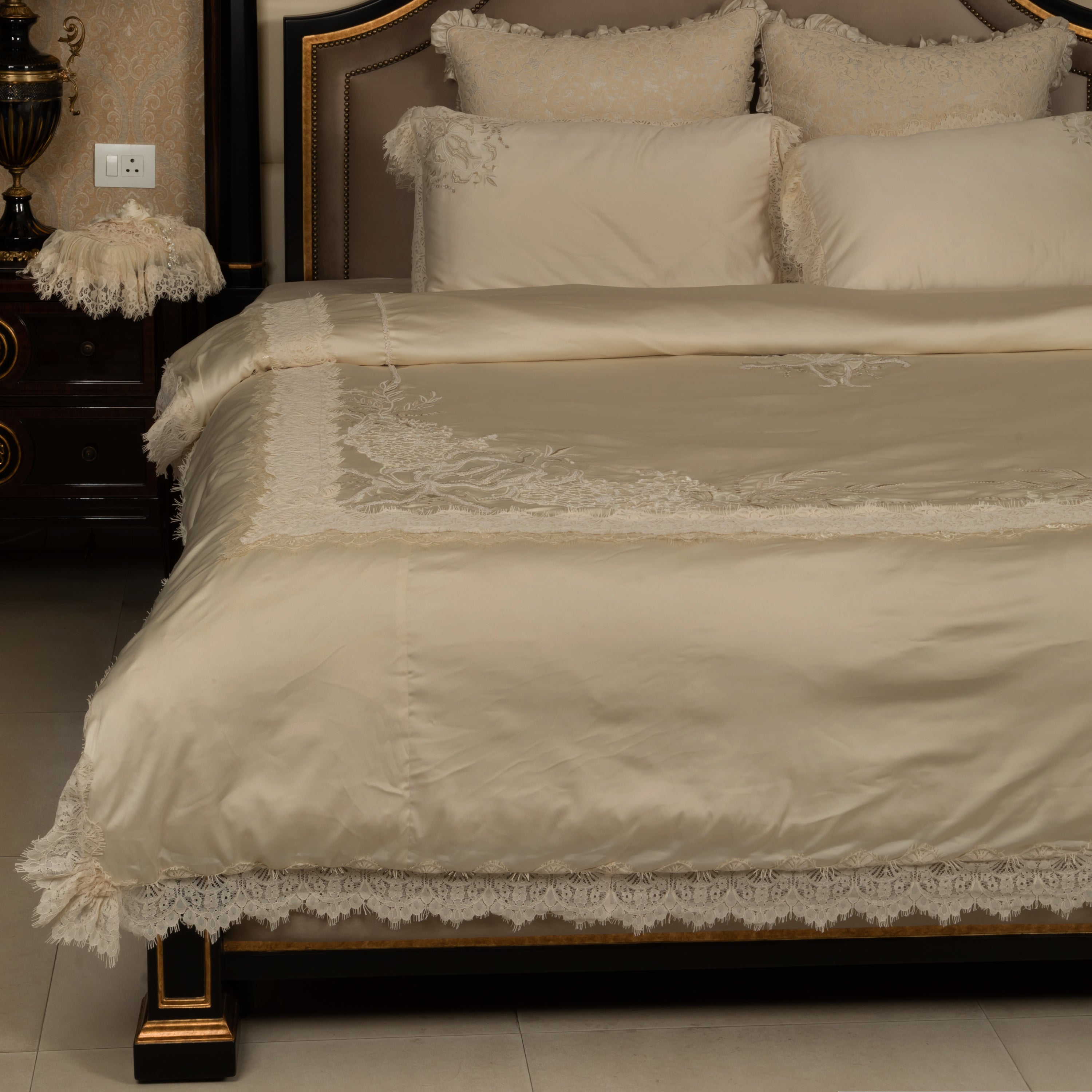 English wedding Quilt cover -6pc set