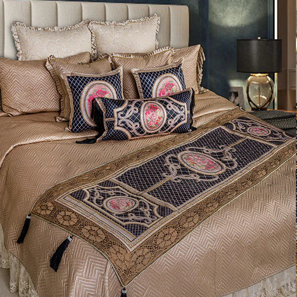 Black bal and Bedcover- 5 Pcs Set
