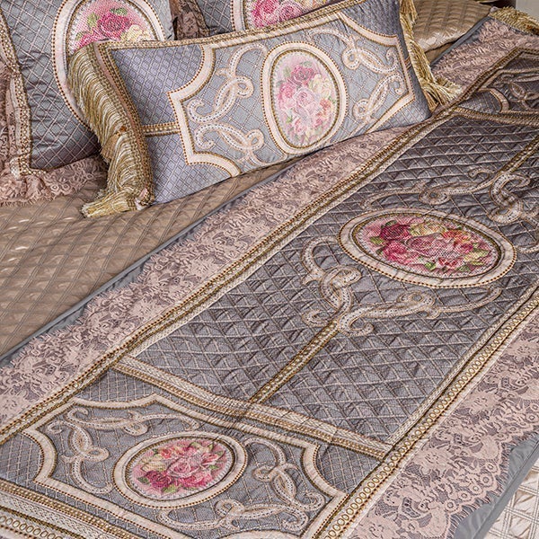 Grey bal and Bedcover  - 5 Pc Set
