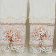 Peach Roset Towels