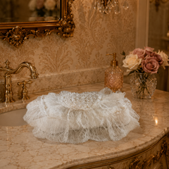 white veil tissue box cover