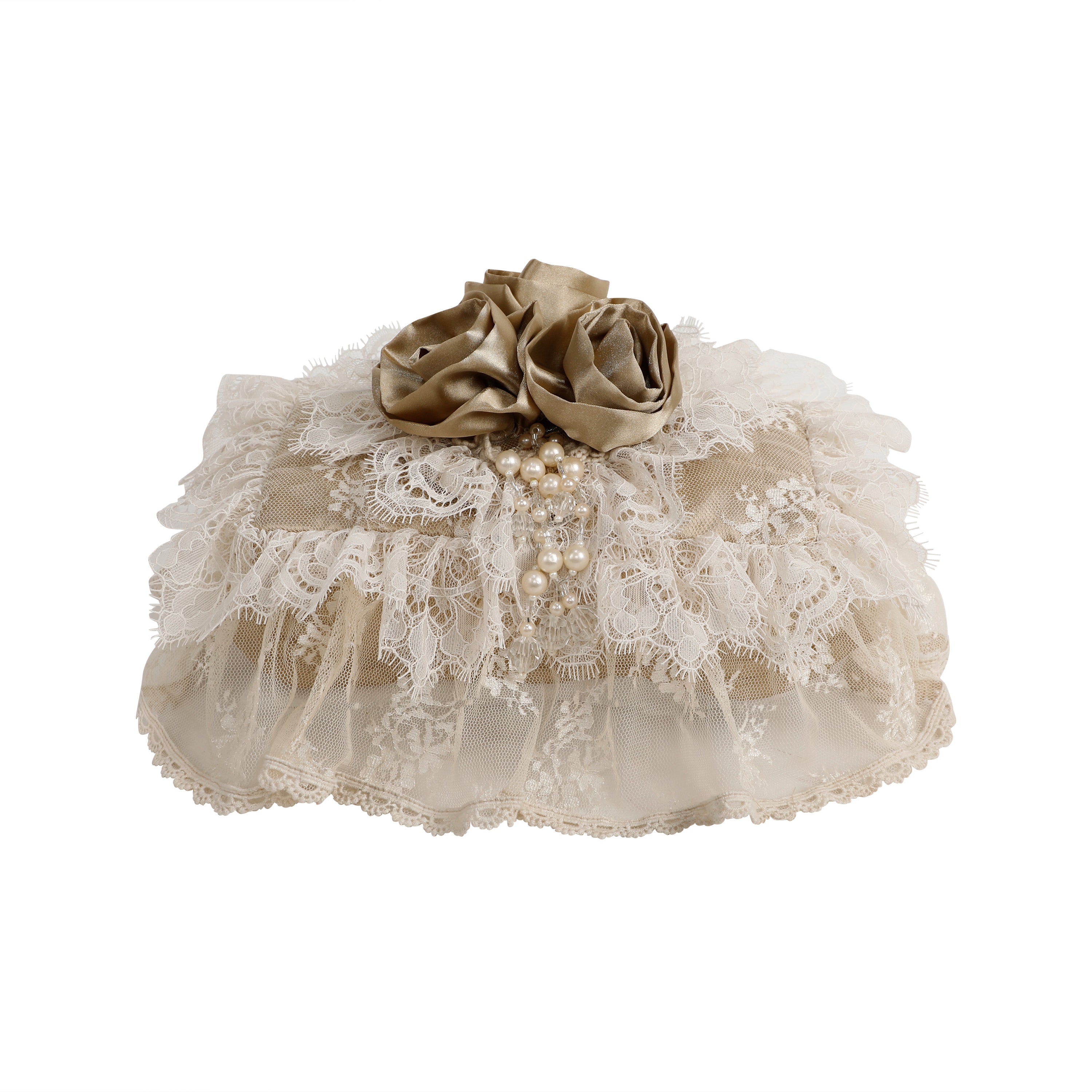 Gold and Cream - tissue box cover - Diva Riche