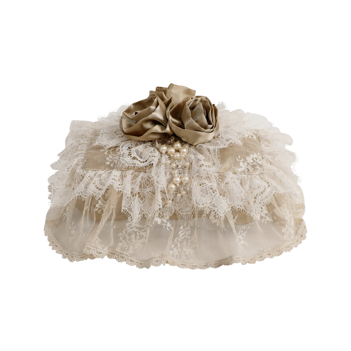 Gold and Cream - tissue box cover - Diva Riche