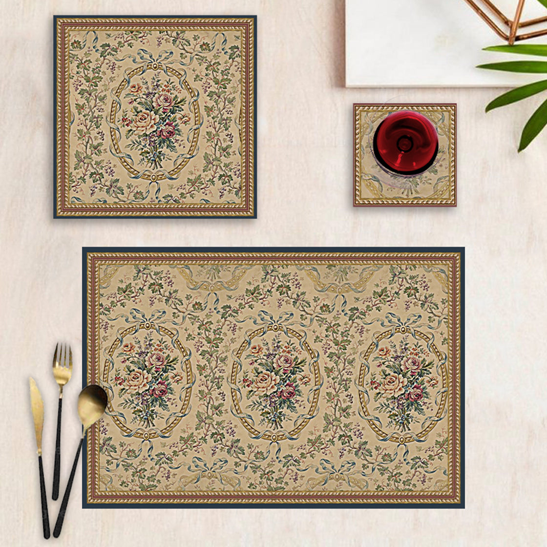 Antique floral Mat - Diva Riche