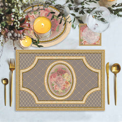 Grey Bal Coaster - 8 pcs set - Diva Riche