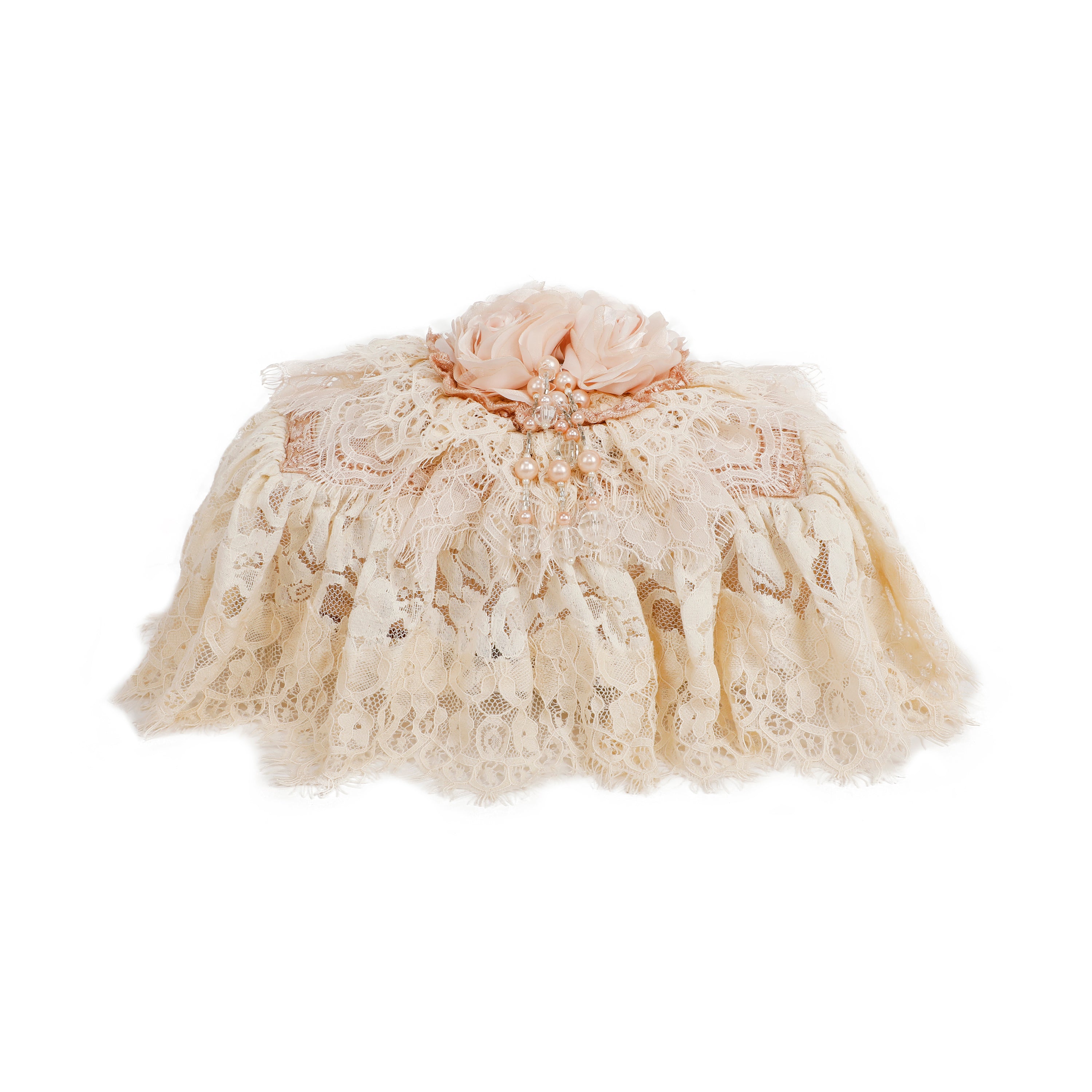 Peach and Cream - tissue box cover - Diva Riche