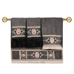 Black Bal Towels - 4 pc sets - Diva Riche